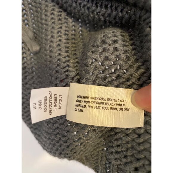 Gap Women's Gray Open Front Knit Vest Size Large - Picture 5 of 7